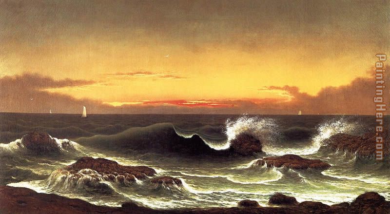 Martin Johnson Heade Seascape, Sunrise